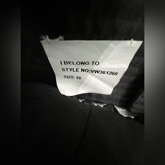 WHITE by VERA WANG satin one shoulder dress Black  women's size 10 S494 - Picture 3 of 4